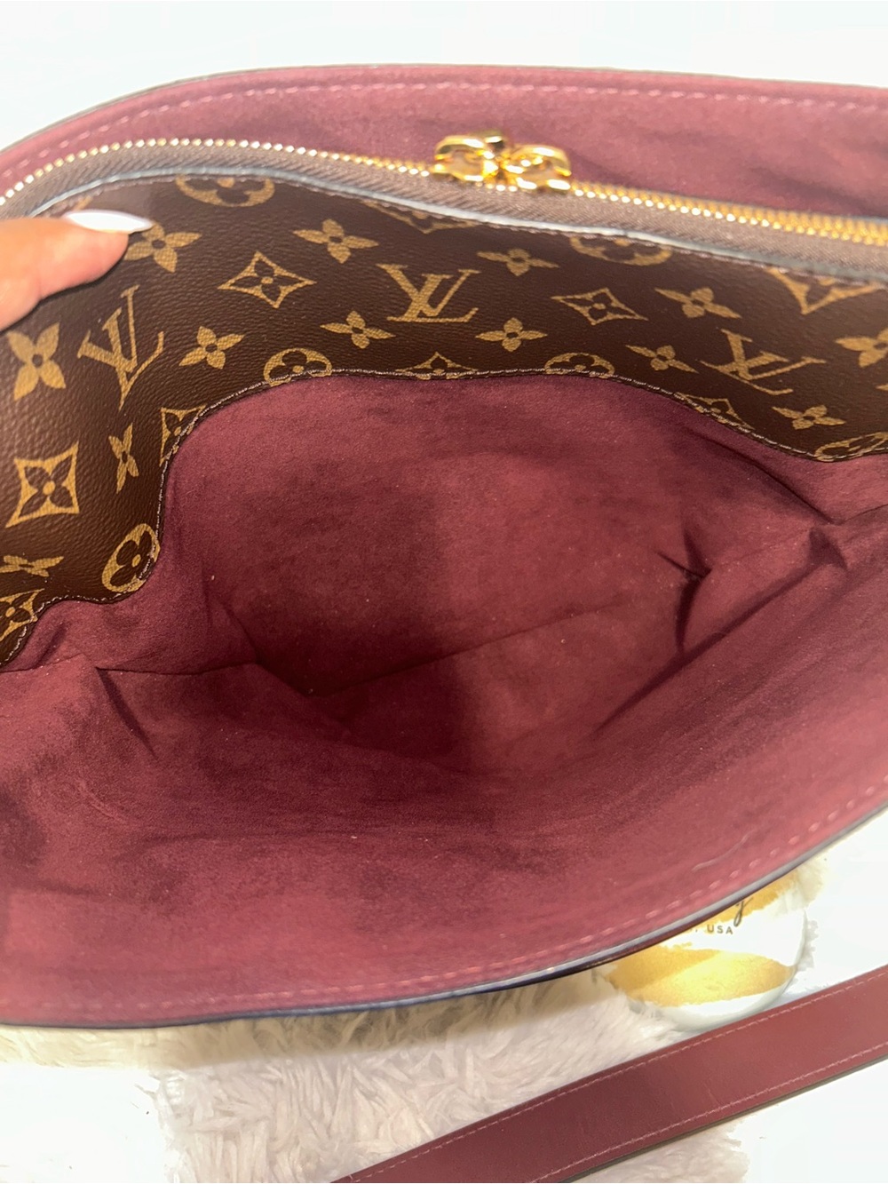 Louis Vuitton Monogram Canvas Flower Tote MM Bordeaux - Picture 10 of 16